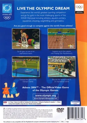 Athens 2004 box cover back